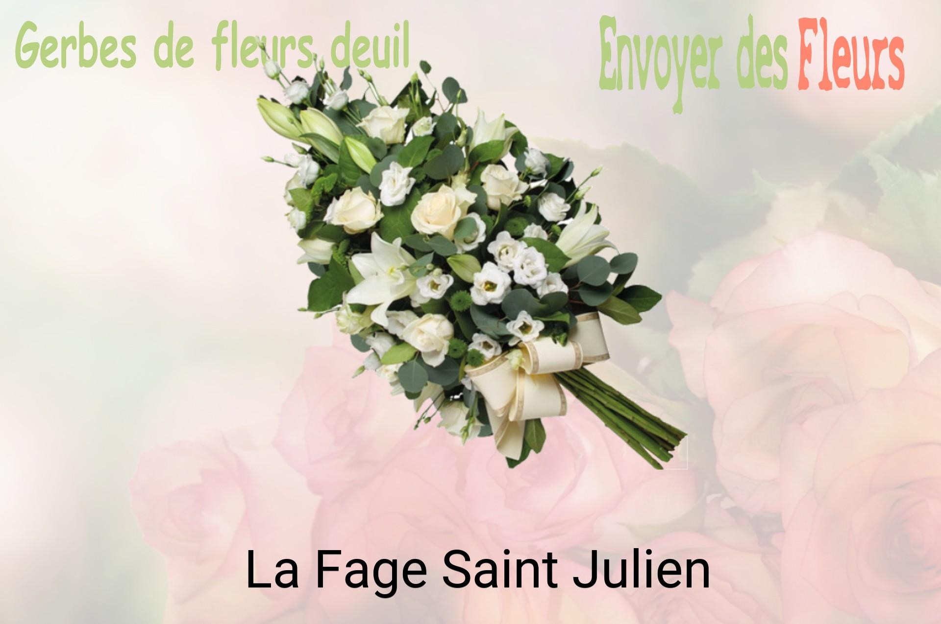 Gerbe de fleurs de deuil livrée à La Fage-Saint-Julien